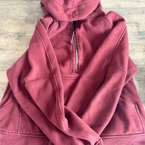 lululemon athletica Maroon Half-Zip Hoodie